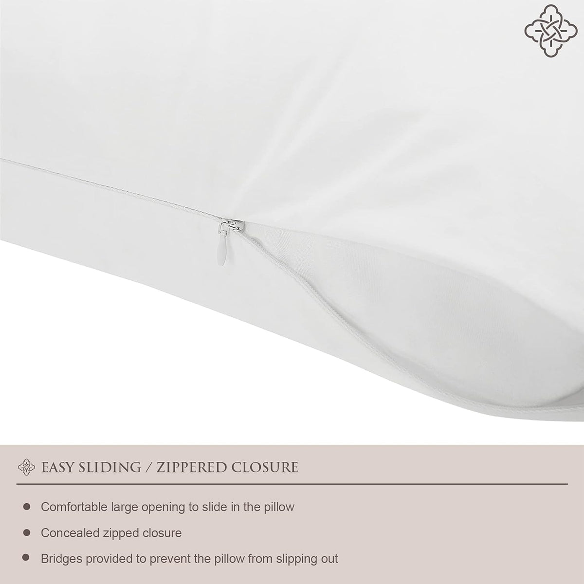 Bioweaves 100% Organic Cotton Breathable Pillow Protectors GOTS Certified with Zipped Closure – Standard, 20 x 26 inches, 2-Pack