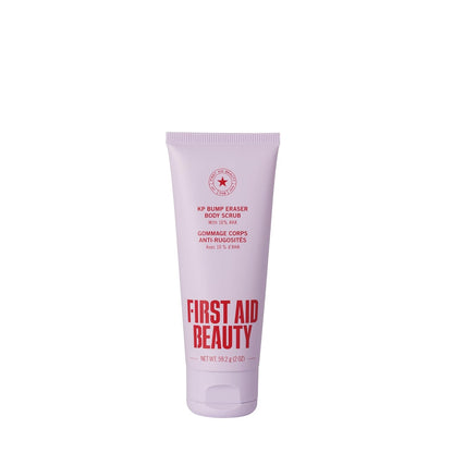 First Aid Beauty KP Bump Eraser Body Scrub with 10% AHA - Dermatologist-Tested Keratosis Pilaris Exfoliator - Support for Rough Bumps, Uneven Skin Texture & Strawberry Skin - Sensitive Skin