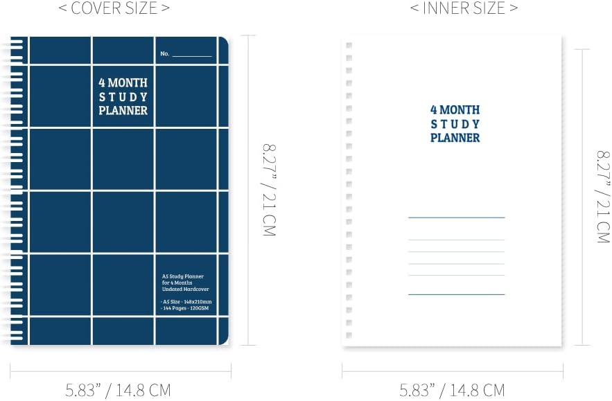 Monolike Basic B5 Monthly + Weekly Planner pad, A SET - Academic Planner, Weekly & Monthly Planner, To-do list, Note pad, Scheduler