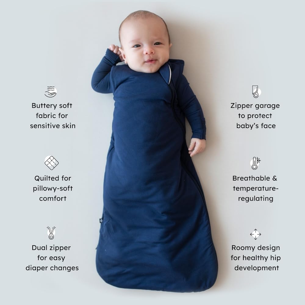 KYTE BABY Sleep Bag 1.0 TOG, Rayon Made From Bamboo Wearable Blanket, Dual Zipper For Infants And Toddlers Nursery Essentials