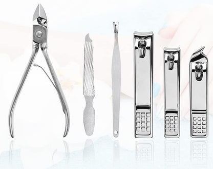 Yougai Manicure Set 18 Pieces Professional Nail Clippers Pedicure Kit Men Women, Stainless Steel Fingernail Toenail Cutters, Nail Care Grooming Tools with Leather Travel Case