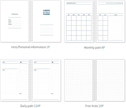 Monolike Basic B5 Monthly + Weekly Planner pad, A SET - Academic Planner, Weekly & Monthly Planner, To-do list, Note pad, Scheduler