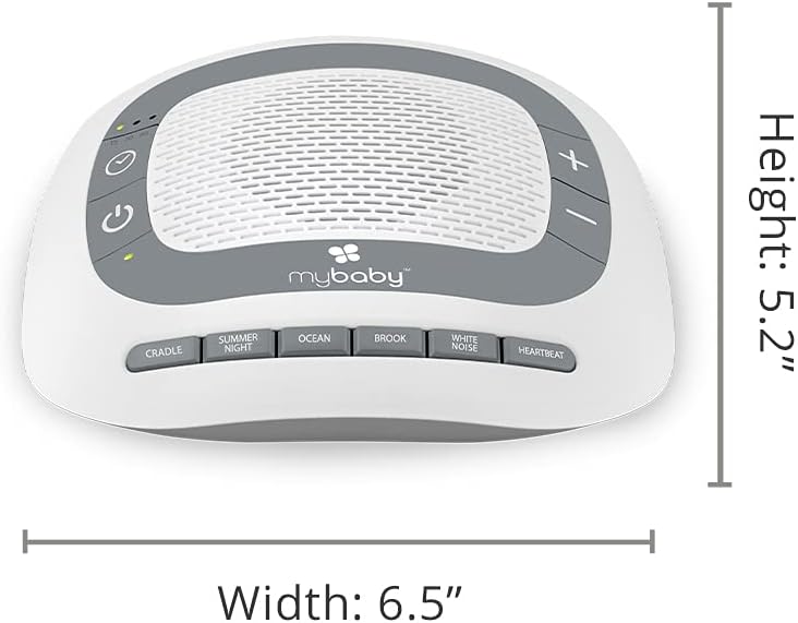 MyBaby SoundSpa White Noise Machine for Babies | 6 Soothing Lullabies for Newborns, Sound Therapy for Travel, Relaxing, Kids, Newborns, Baby Songs, Adjustable Volume, Auto-off Timer, By HoMedics
