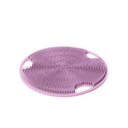 Boie USA Flat Body Scrubber - Soft Silicone-Like Exfoliating Shower Scrubber & Body Cleansing Brush - Stick-to-Wall Loofah Replacement - Antimicrobial Exfoliator for All Skin Types (Blue)