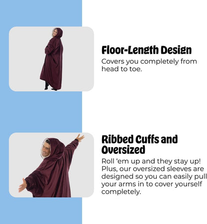 THE COMFY Original | From Shark Tank | Patented | Oversized Sherpa Wearable Blanket Hoodie| Gift for Women & Men | One Size