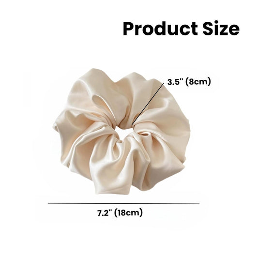 4 Pieces Jumbo Satin Silk Scrunchies for Women 7.2 Inches Large Oversize Scrunchies For Thick Hair Elastic Hair Ties (Pink Mix)