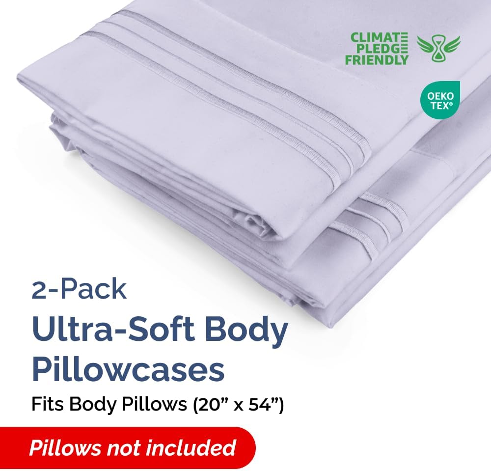 Standard Pillow Cases Set of 10 - Ultra Soft Hotel Quality Pillowcase Covers - Comfy, Cozy & Wrinkle Free - Shrink, Stain and Fade Resistant - Machine Washable Pillow Protectors - 10 Pcs Set - White - Colors B