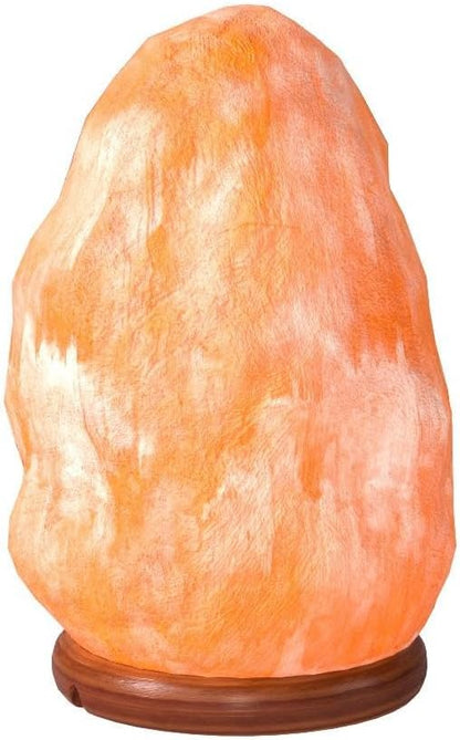 The Body Source Himalayan Salt Lamp 10-12 Inches (11-15lb) | Includes Dimmer Switch | Natural Salt Rock Lamp with Handcrafted Wooden Base & Night Light (Bulb Replacement)