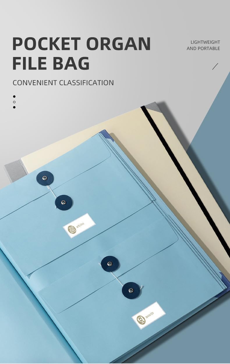 The Life Book Document Organizer - Binder for Important Documents, Document Organizer Foliofor Bills Checks Birth Certificates etc