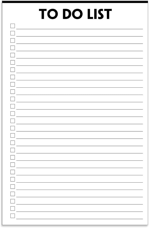 Nokingo To Do List Notepad - 5.5"x8.2", 50 Sheets, To Do Notebook with Check List Organizing, Tear Off, Simple Script, College Ruled To Do Planner for Daily Task