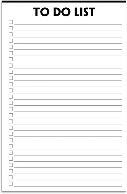 Nokingo To Do List Notepad - 5.5"x8.2", 50 Sheets, To Do Notebook with Check List Organizing, Tear Off, Simple Script, College Ruled To Do Planner for Daily Task