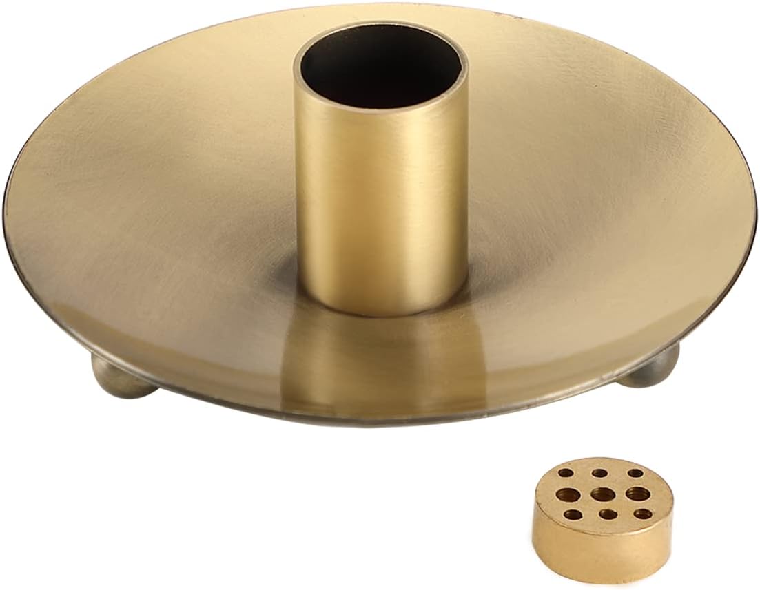 4 in 1 Incense Holder, Sage Burner Holder, Palo Santo Holder Burner, 5.47" Ash Catch Tray, Smudge Stick Holder with Handle for Incense Sticks Incense Cone, Yoga Meditation and Room Decor