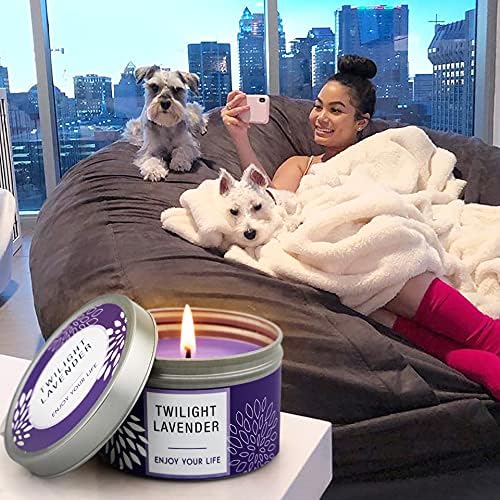 Candles, Scented Candles Gift Set for Women, 8 Pack Fruity Floral Soy Wax Aromatherapy Candles, Travel Tin Candles in Artist Gift Box, Birthday Gifts for Mom, Wife, Sister, Friend, Housewarming
