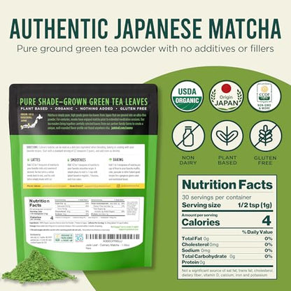 Jade Leaf Ceremonial Grade Matcha Powder, 30g / 1.06oz Tin