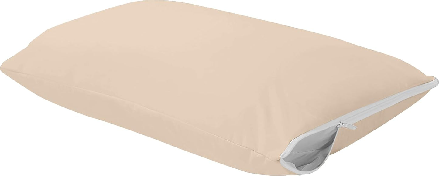Utopia Bedding Premium 100% Waterproof Pillow Protectors with Zipper Standard Size (Set of 4), Bed Bug and Dust Mite Proof Zippered Pillow Covers, Pillow Encasement Cases, Gray