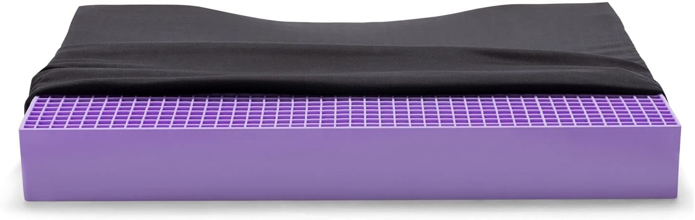 Purple Royal Seat Cushion, Portable 2 Inch Gel Seat Cushion, GelFlex Grid | Handles for Car, Office Chair, Stadium - Pressure-Reducing for Hard Seats, Temperature-Neutral, No-Slip - Made in USA