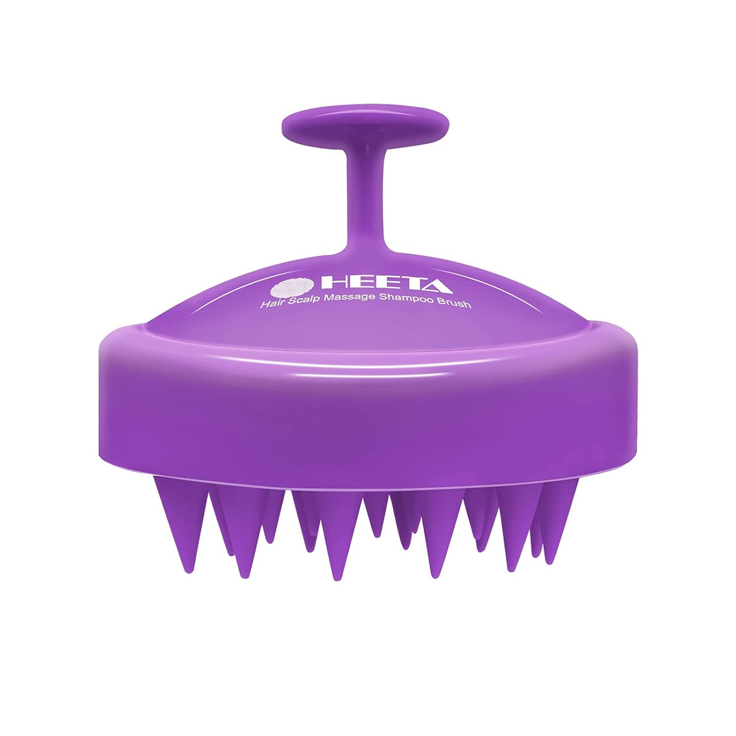 HEETA Scalp Massager Hair Growth, Soft Silicone Scalp Scrubber Shampoo Brush for Exfoliation, Dandruff Removal Head Massage Stress Relax, Wet & Dry Use for Thick Thin Curly Hair Care, Black