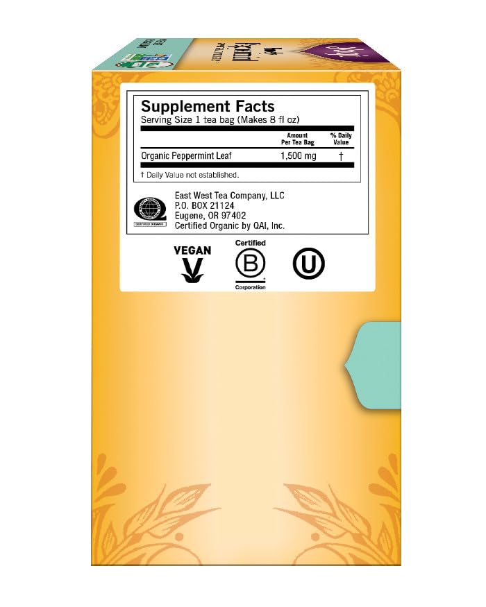 Yogi Purely Peppermint Tea 16BAGS NET WT 0.85OZ (24G)