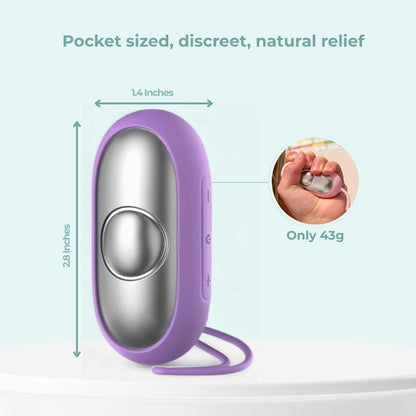 Glowco CalmCarry Sleep Aid Device – Handheld Microcurrent Relaxation Tool, Supports Calm, Focus & Gentle Relief, USB Rechargeable, Portable Wellness Device for Adults & Kids | Gray Calm Carry