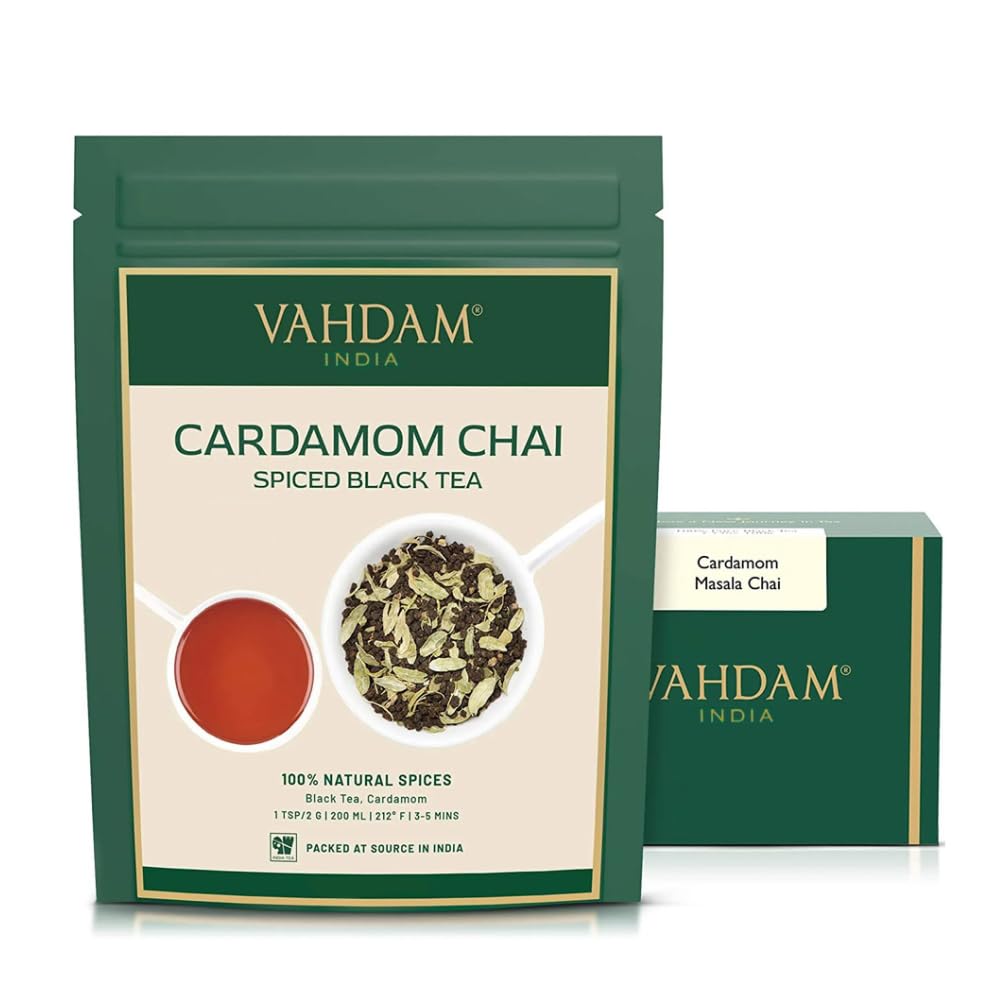 VAHDAM, Turmeric Ginger Herbal Tea (50+ Cups, 3.53oz) Caffeine Free | 100% Pure Herbal Blend - Savory & Spicy | Vacuum Sealed | Direct from Source