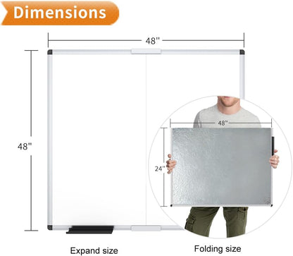 VIZ-PRO Magnetic Dry Erase Board, 36 X 24 Inches, Silver Aluminium Frame