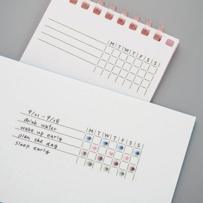 Monthly & Weekly Habit Tracker Writable Journal Spread Washi Sticker Roll Die-Cut/Monthly-49 Stickers/Weekly-120 Stickers/Set of 2