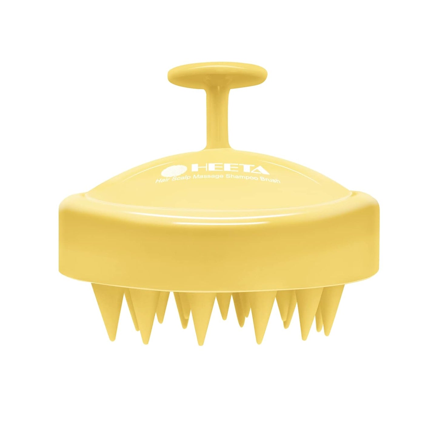 HEETA Scalp Massager Hair Growth, Soft Silicone Scalp Scrubber Shampoo Brush for Exfoliation, Dandruff Removal Head Massage Stress Relax, Wet & Dry Use for Thick Thin Curly Hair Care, Black