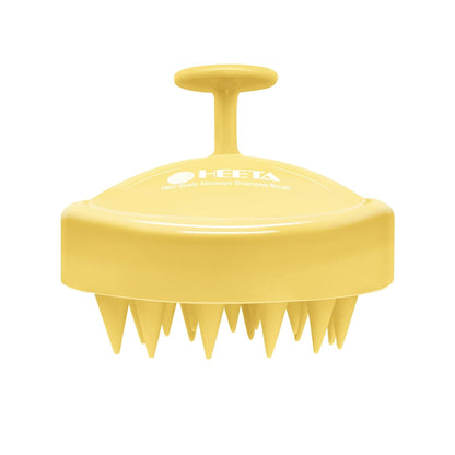 HEETA Scalp Massager Hair Growth, Soft Silicone Scalp Scrubber Shampoo Brush for Exfoliation, Dandruff Removal Head Massage Stress Relax, Wet & Dry Use for Thick Thin Curly Hair Care, Black