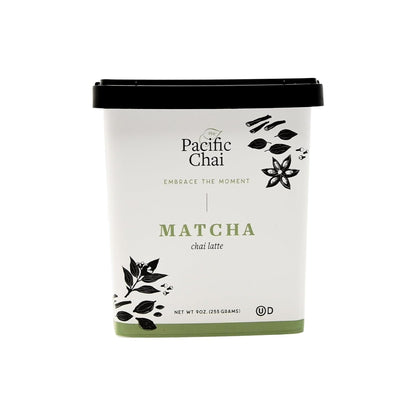 Pacific Chai Matcha Chai Latte Mix, Instant Matcha Tea Latte Drink Mix, Gluten Free, Kosher Certified Powder Beverage, Café Style Latte, 9 Oz (Pack of 1)
