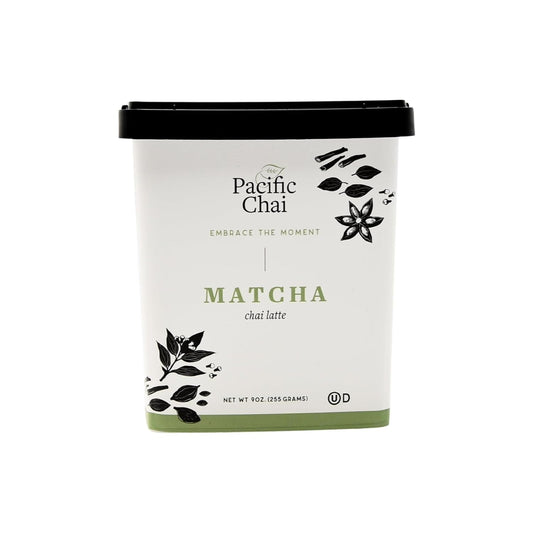 Pacific Chai Matcha Chai Latte Mix, Instant Matcha Tea Latte Drink Mix, Gluten Free, Kosher Certified Powder Beverage, Café Style Latte, 9 Oz (Pack of 1)