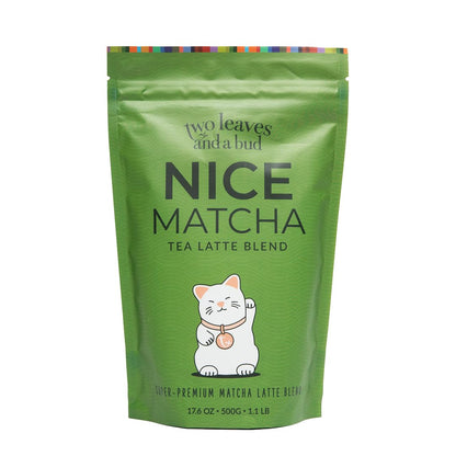 Two Leaves and a Bud Nice Matcha Latte Blend, Japanese Matcha Green Tea Powder, 2 Resealable Bags, 224g