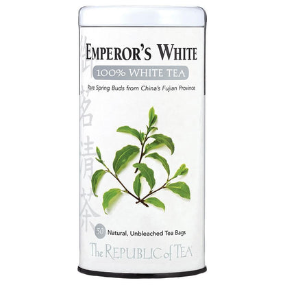 The Republic of Tea Emperor's 100% White Tea, Low Caffeine, 50 Count