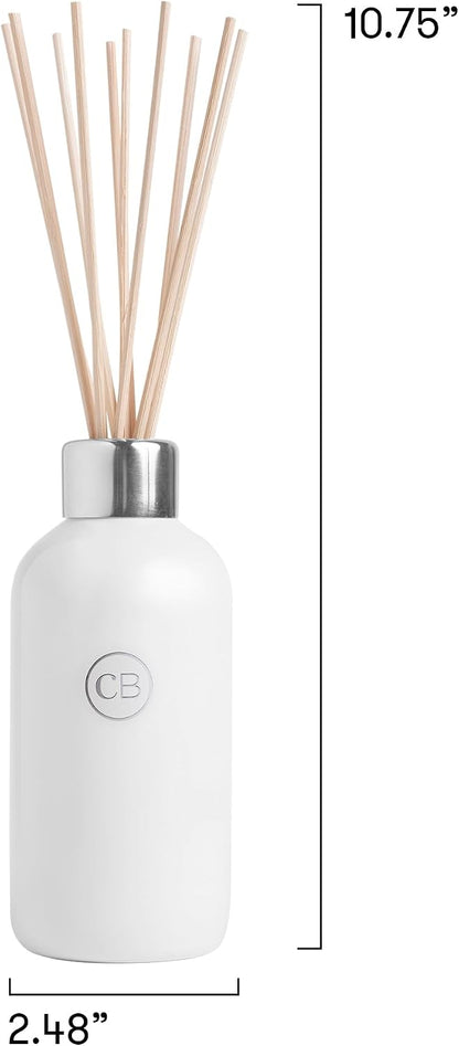 Capri Blue Volcano Reed Diffuser Set, Includes Reeds, Fragrance Oil, and Glass Bottle for Home Décor, Room Fresheners, White (8 Fl Oz)