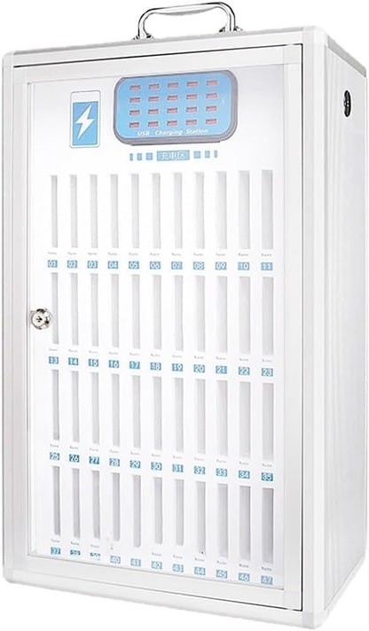 Cell Phone Charging Stations W/USB Charging Ports & Handle, Wall-Mounted Rechargeable Cell Mobile Phone Storage Box for Company Conference Room (Color:12 Slots)