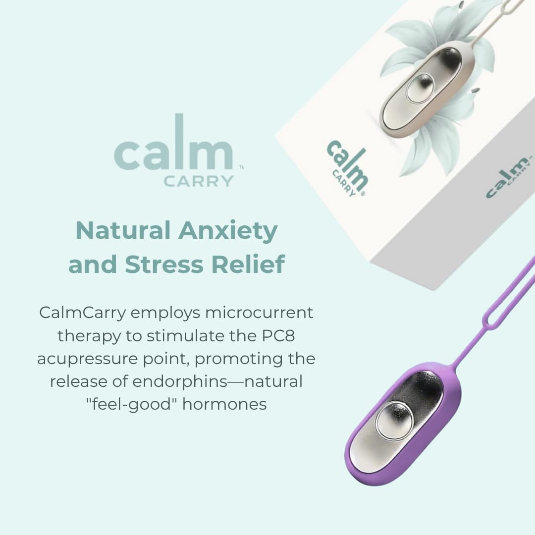 Glowco CalmCarry Sleep Aid Device – Handheld Microcurrent Relaxation Tool, Supports Calm, Focus & Gentle Relief, USB Rechargeable, Portable Wellness Device for Adults & Kids | Gray Calm Carry
