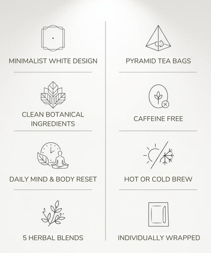 EZR LEAF Pura Herbal Tea Sampler - Caffeine-Free Tea Variety Gift Set