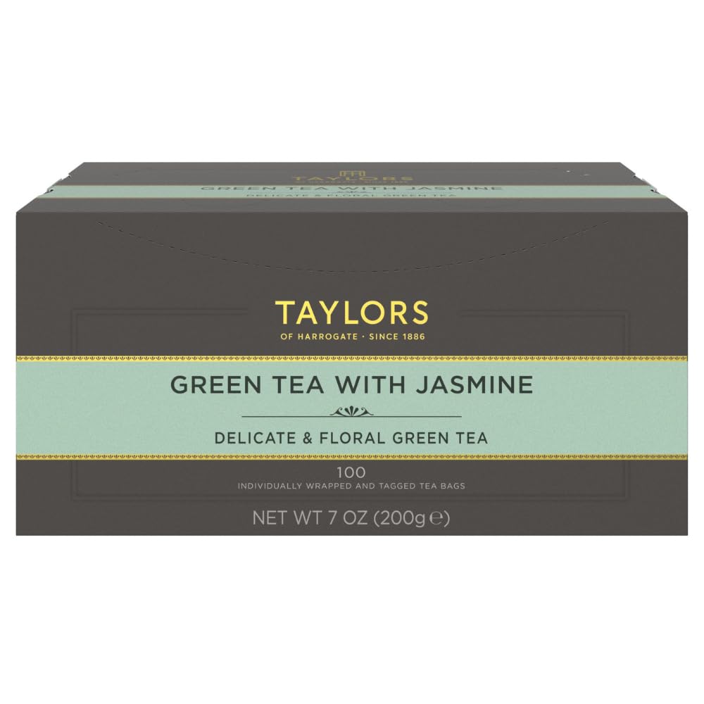 Taylors of Harrogate Green Tea with Jasmine, 100ct (Pack of 1)