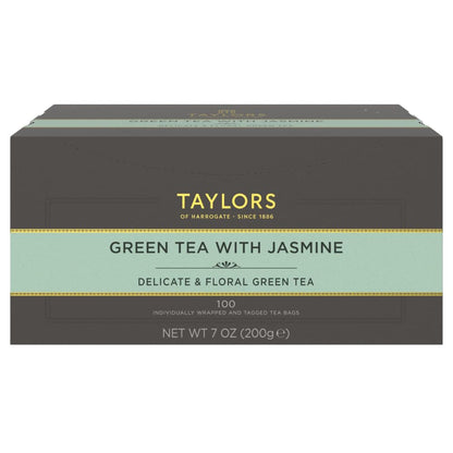 Taylors of Harrogate Green Tea with Jasmine, 100ct (Pack of 1)