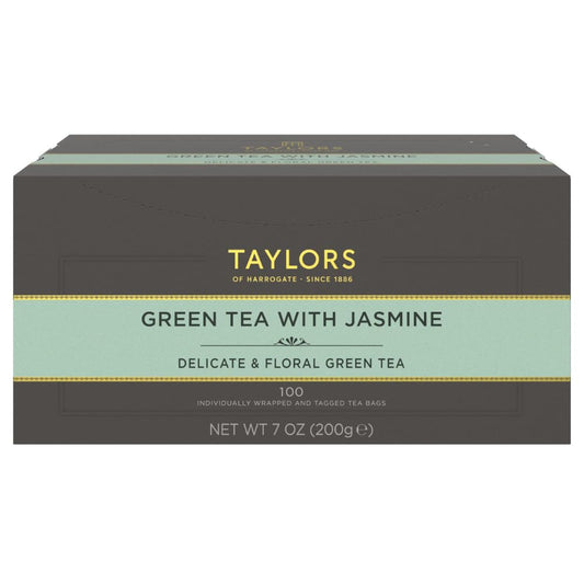 Taylors of Harrogate Green Tea with Jasmine, 100ct (Pack of 1)