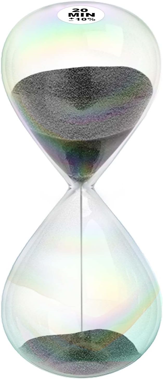 3 Minute Sand Timer,3M Sand Clock with Simple Biloba Puff Design, Reloj De Arena, Large Blue Sand Watch 3 Min Hourglass Sandglass for Home,Desk,Office Decorative (Blue)