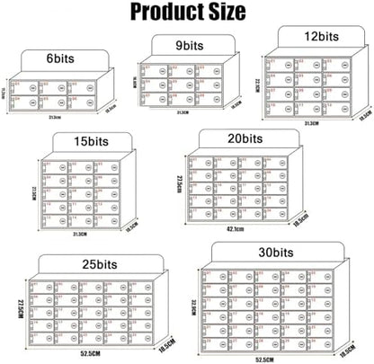 6-30 Slot Acrylic Phone Locker - Durable Charging Station for Classroom, Office, Events | Secure, Organized Storage for Multiple Devices
