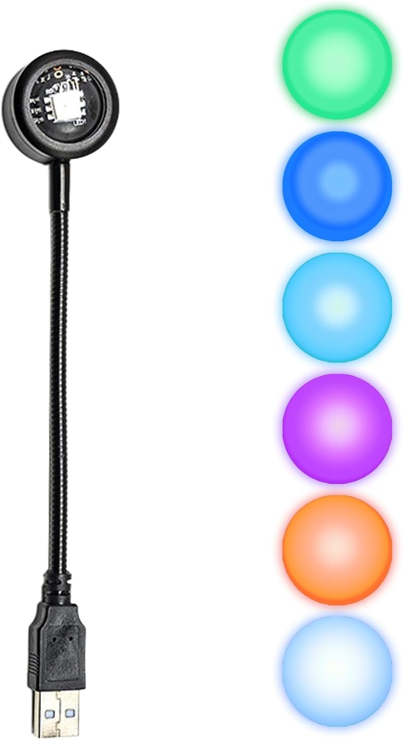 Sunset Projector - USB Charging Lamp with 7 Colors, 360° Rotating LED Light, Button Control, Plug and Play, Mood Lighting | Sunrise Bedroom Night Light for Gathering, Live Streaming, Room