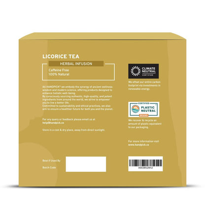 HANDPICK Lemon Balm Tea Bags – 100 Count | 100% Pure & Naturally Dried | Caffeine-Free Herbal Tea with Citrus Flavor & Aroma | Premium Lemon Balm Leaf