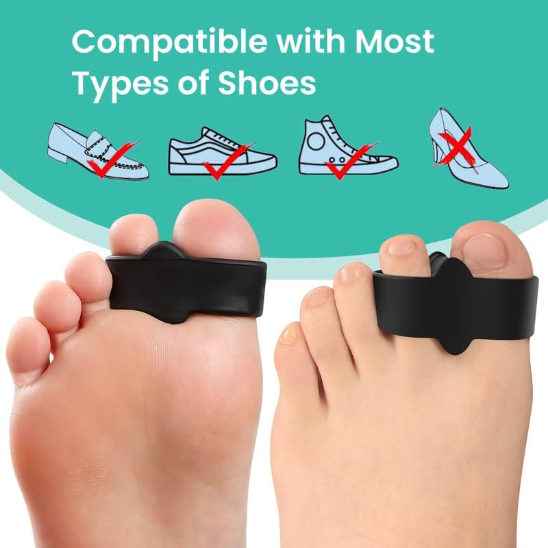 Welnove Pack of 12 Bunion Corrector, Toe Separators with 2 Loops, Big Toe Spacer Suitable for Bunion and Overlap Toe (White)