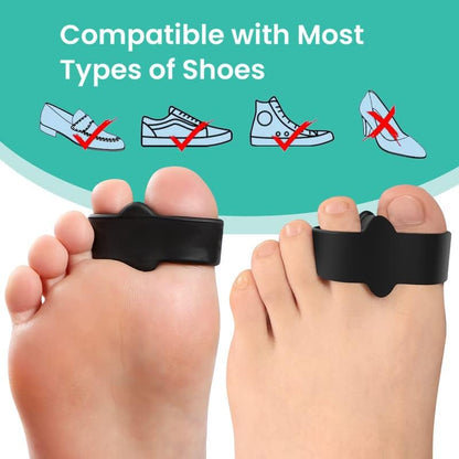 Welnove Pack of 12 Bunion Corrector, Toe Separators with 2 Loops, Big Toe Spacer Suitable for Bunion and Overlap Toe (White)