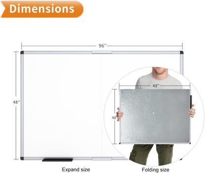 VIZ-PRO Magnetic Dry Erase Board, 36 X 24 Inches, Silver Aluminium Frame