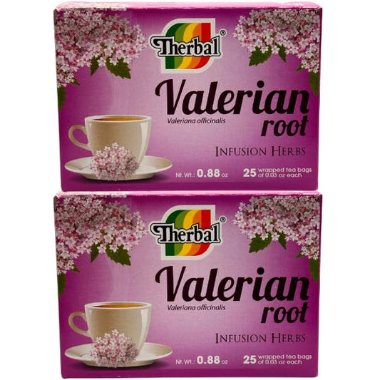 Valerian Root Herbal Tea – 2 Pack (50 Tea Bags Total) – Natural Sleep Support Blend with Linden Flower & Orange Blossom – Caffeine-Free – 1.76 oz