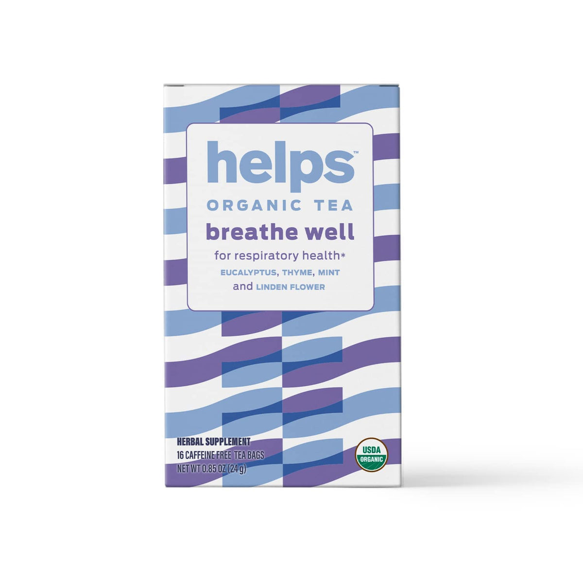HELPS TEAS | Helps Breathe Well Tea | Organic herbal blend of Eucalyptus, Thyme, Tila and Mint that clear your sinuses and strengthening your inmune system | 16 Tea Bags - Pack of 3 |