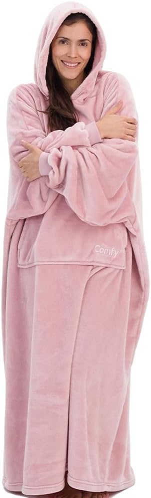 THE COMFY Dream | From Shark Tank | Patented | No Sherpa | Light Wearable Blanket Hoodie | Gift for Women & Men | One Size