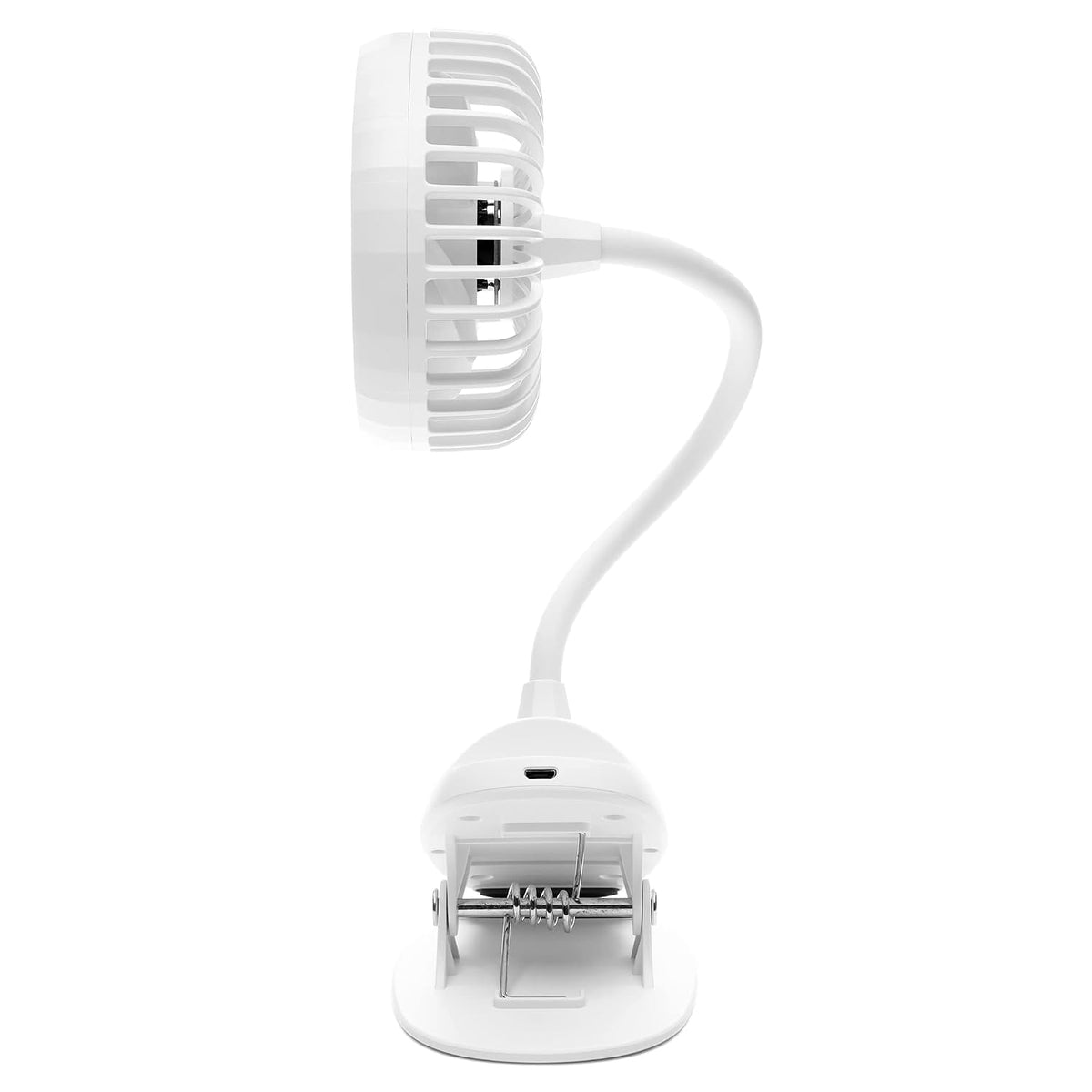 O2COOL Rechargeable USB Battery Clip Fan with Gooseneck 3-Speed